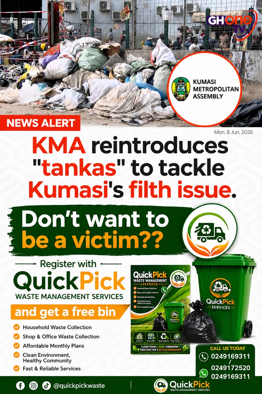 KMA tackles Kumasi filth — register with QuickPick